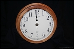 Large Wall Clock - B/W - Hardwired